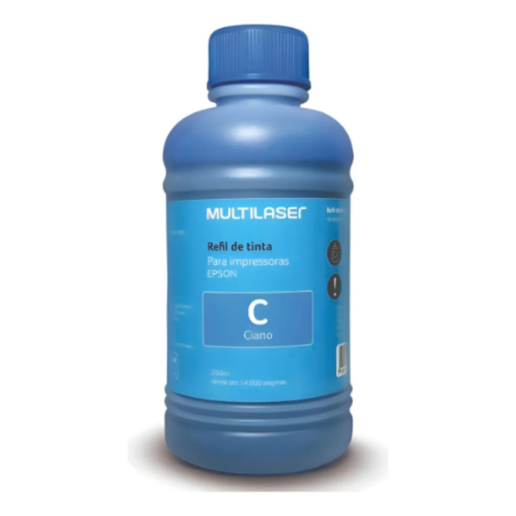 Refil De Tinta Para Impressoras Epson 250ml Ciano - Rf014