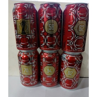 Kit 06 Latas Coca Cola Titulos Seleção - Vazias
