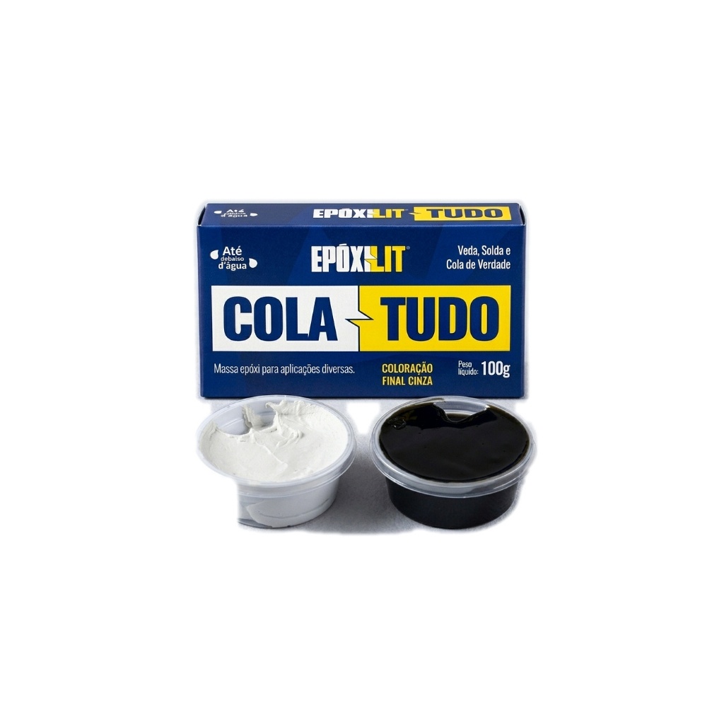 Massa Epóxi Cola Tudo Epoxilit 100g – Reparo Rápido e Alta Resistência