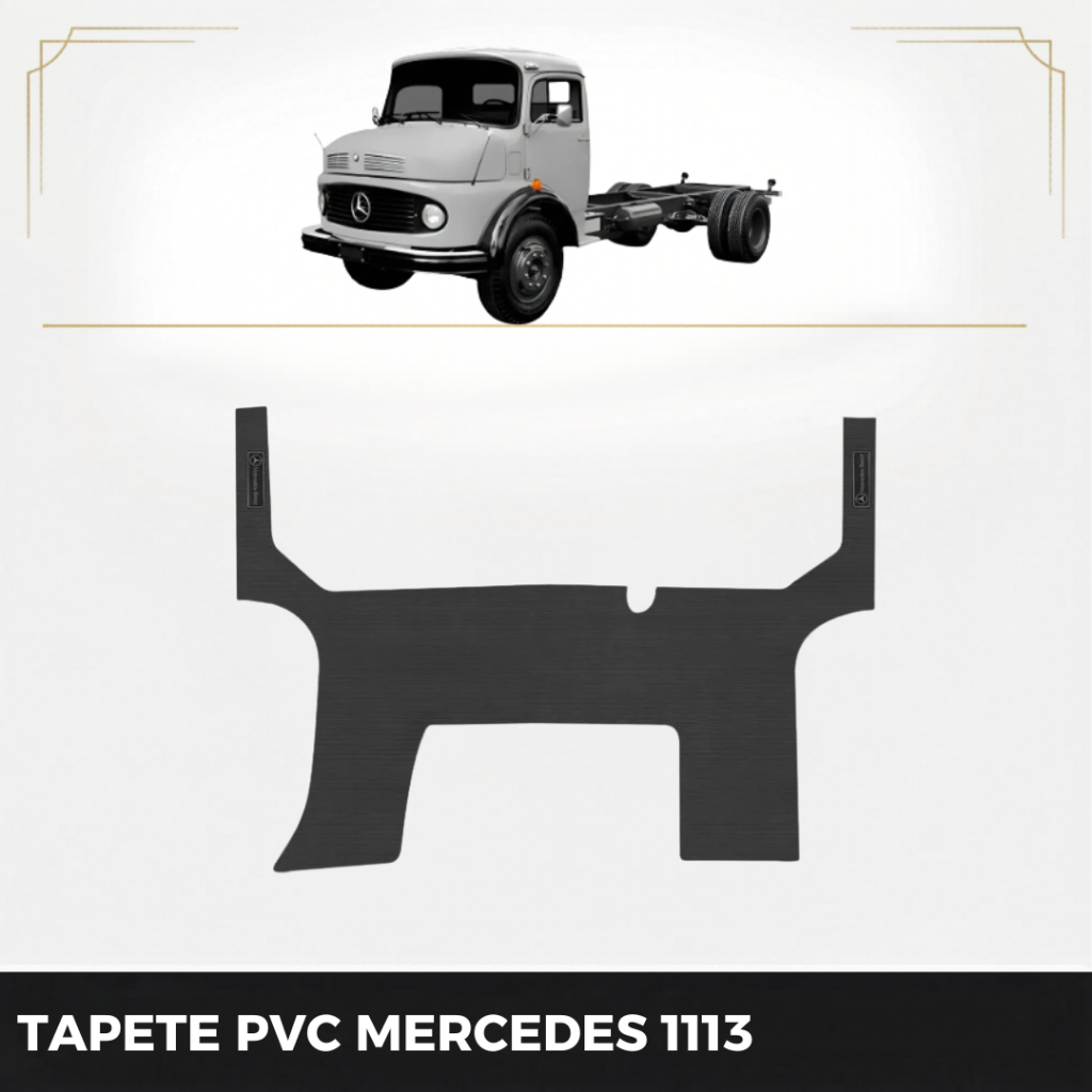 Tapete Caminhao 1 peça específico Mercedes Benz 1113 1313 1318 - 1969 70 71 72 ... 1987 PVC