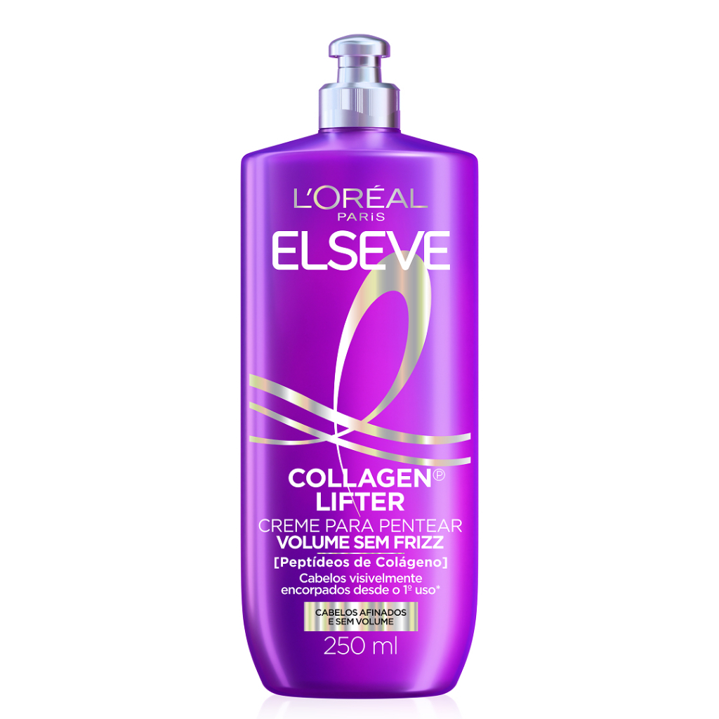 Imagem Creme para Pentear Volume sem Frizz L'Oréal Paris  Collagen® Lifter 250ML