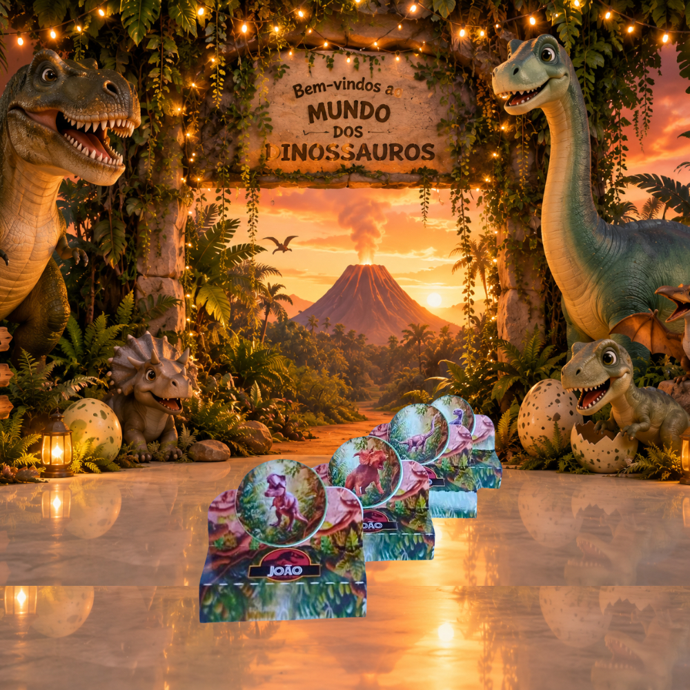 Porta Bis Duplo Dinossauro Personalizados /Lembrancinha de Festa /Aniversário