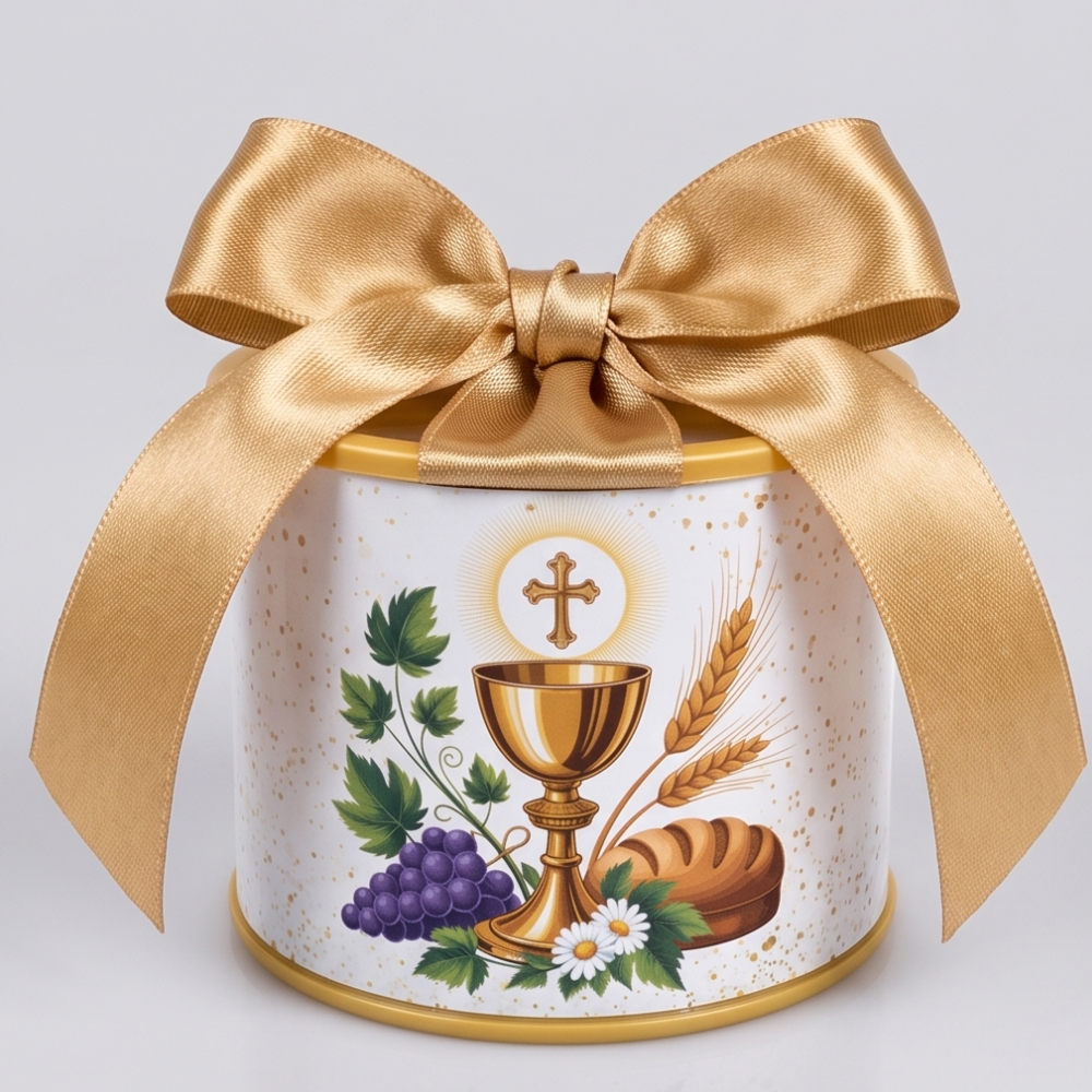 Tubolatas Personalizadas para Festa - Lembrancinha Primeira Eucaristia - Primeira Comunhão 5×6