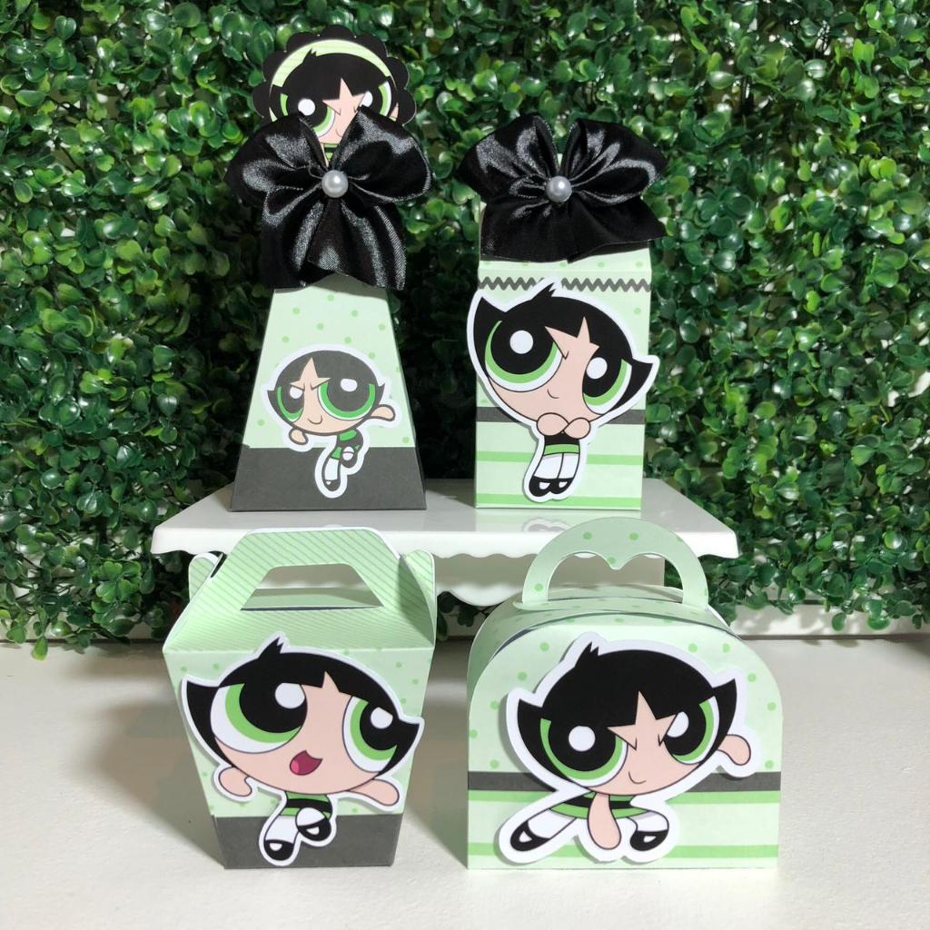 KIT FESTA CAIXINHAS PERSONALIZADAS DOCINHO MENINAS SUPER PODEROSAS LEMBRANCINHAS