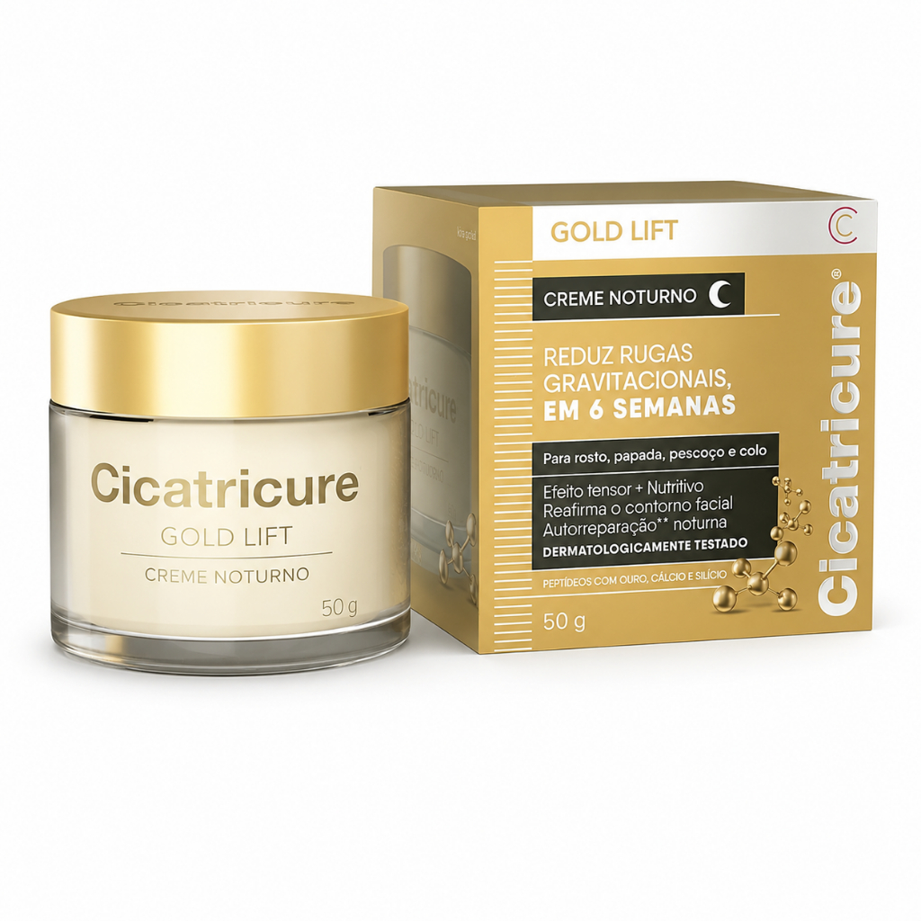 Creme Facial Gold Lift Noturno Reduz Rugas Cicatricure 50g