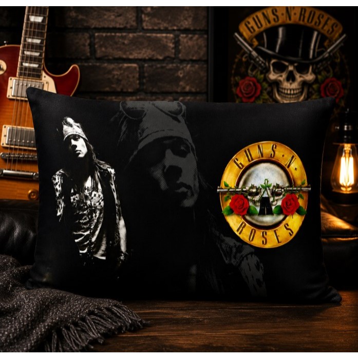 Almofada 27x37 Axl Rose Guns N' Roses Rock Banda Decoração Presente