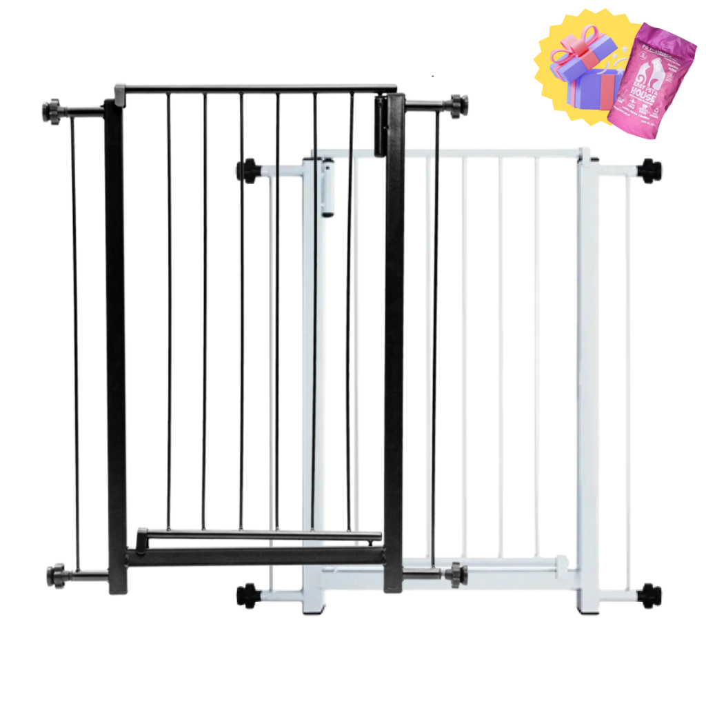 Grade de Seguraça Porta Cães Bebês Tubline Fit 83 x 70 + Extensor 10 cm + Brinde