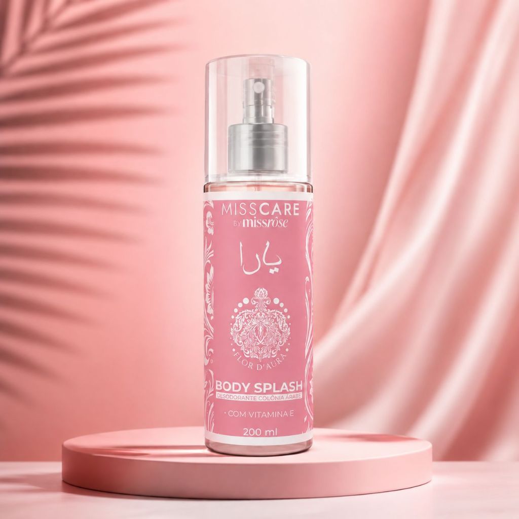 Miss Rôse Body Splash Flor D'Aura Miss Care 200ml Fragrância Floral Frutal Inspirada na Perfumaria Árabe com Vitamina E
