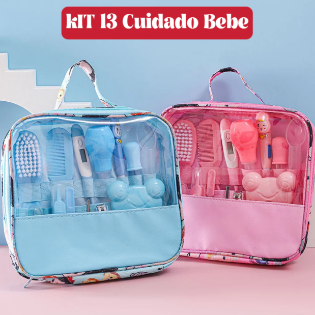 Kit Ate 13 Higiene Cuidado Bebê Recém Nascido Essencial Cuidados Com O Bebê Recém Cortador Escova Cabelo Unha Pente