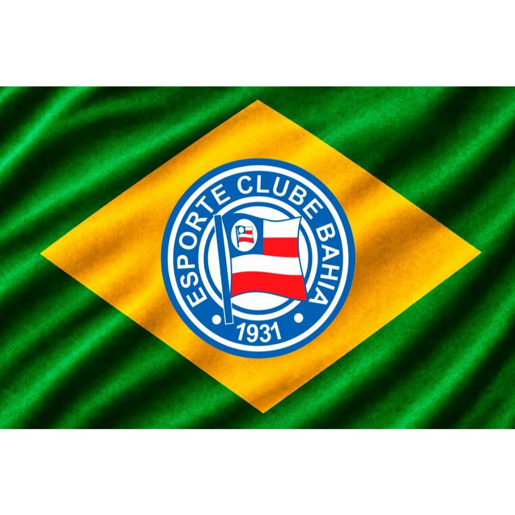 Bandeira do Bahia e Brasil Futebol Copa do Mundo Bandeira Grande Tecido Oxford