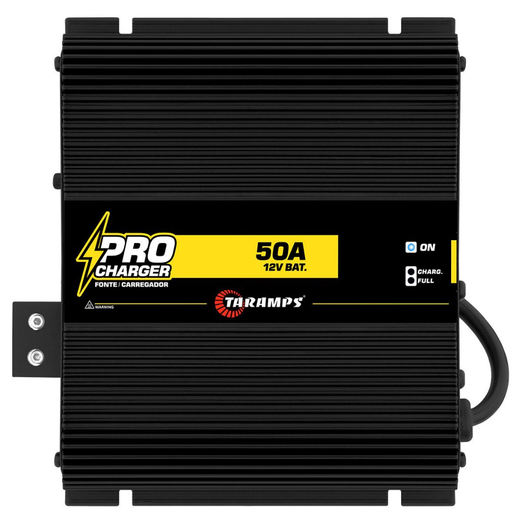 Fonte Automotiva 50A Taramps Linha Pro Charger 50 Amperes Som Automotivo Bivolt 12v 110v 220v