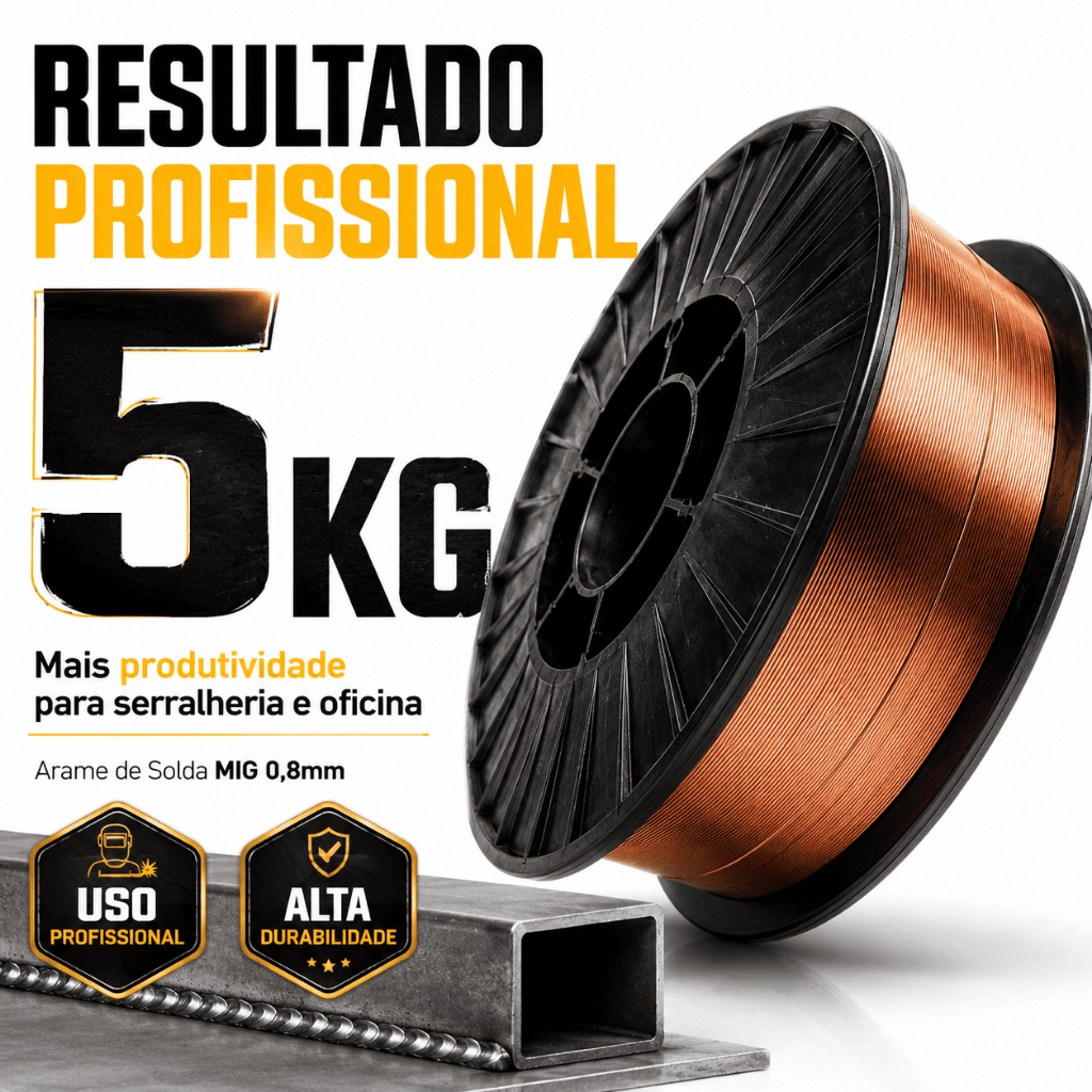 Solda Sem Respingos E Sem Travar Arame Mig 0.8mm 5kg Profissional