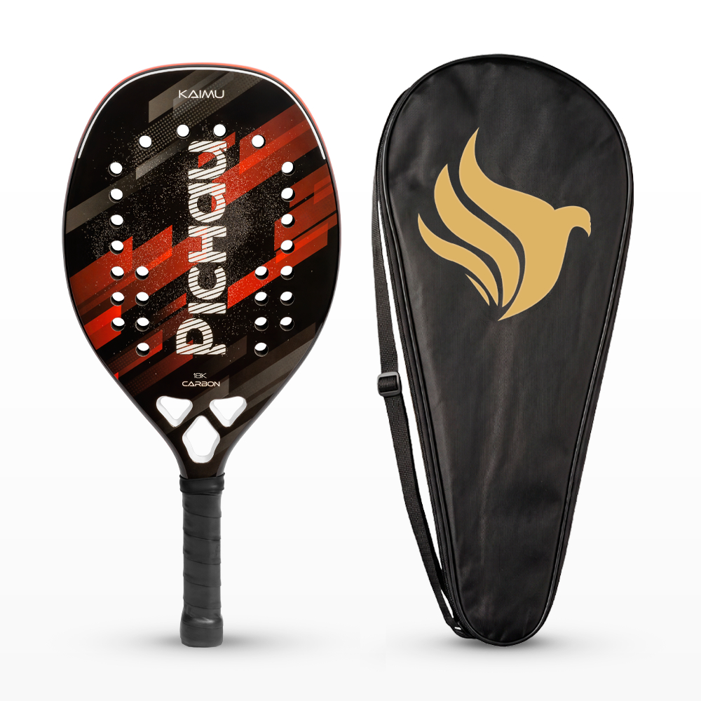 Raquete de Beach Tennis Pichau Kaimu 18K Carbon 26 Furos, PES-RKT18-KAI