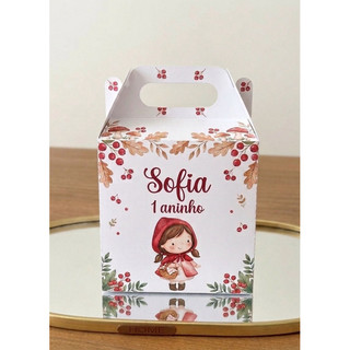 kit com 20 caixas maleta tema chapeuzinho vermelho.