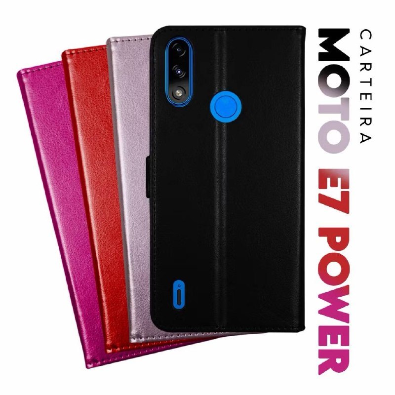 Capa de carteira flip cover MOTOROLA E7 POWER