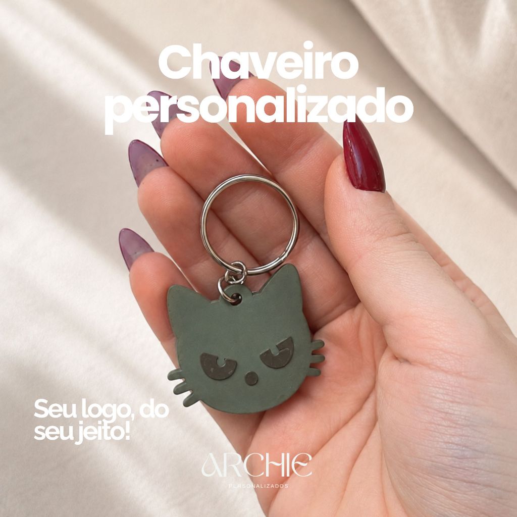 Chaveiro Personalizado em MDF com Logo, Desenho ou Nome - Corte a Laser