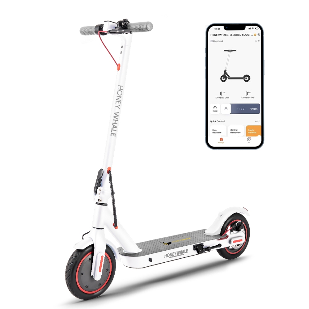 HONEYWHALE M2 Pro 500W Patinete Elétrico Scooter, Velocidade 32KM/H, 22KM Autonomia, App Bluetooth