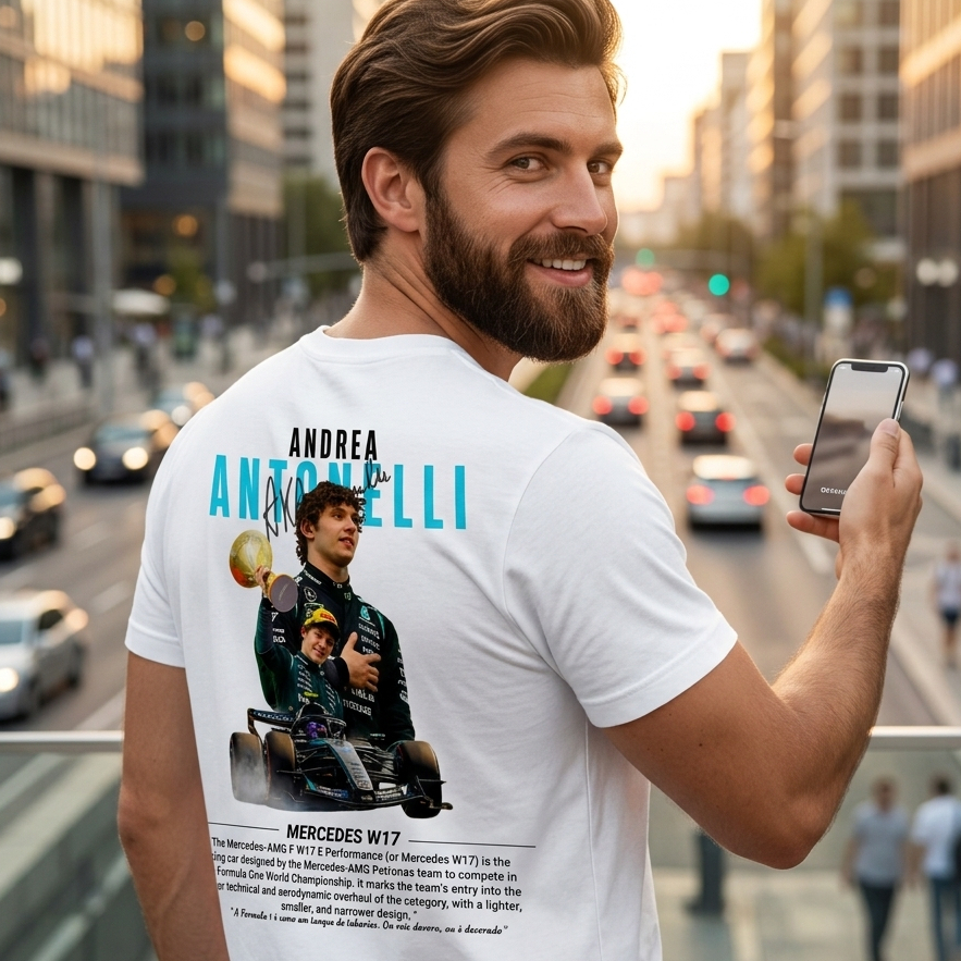 Camiseta Andrea Kimi Antonelli F1 Fórmula 1 Corrida Automobilismo varias cores algodão Unissex P ao GG