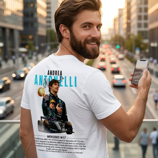 Camiseta Andrea Kimi Antonelli F1 Fórmula 1 Corrida Automobilismo varias cores algodão Unissex P ao GG