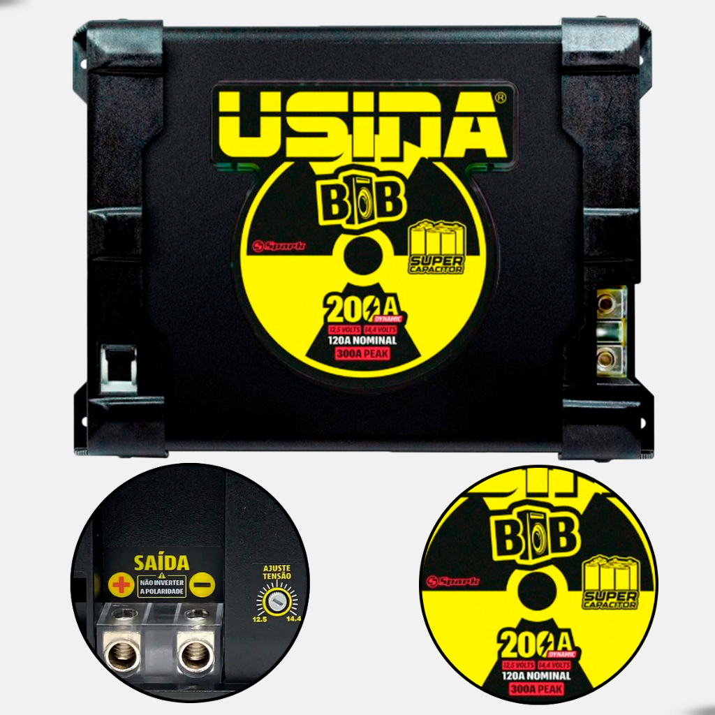 Fonte Usina Automotiva BOB 200A - P/ Caixas BOB - Bivolt Automática Dynamic Lançamento