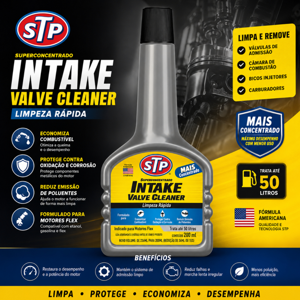 Aditivo Limpeza Rapida Valvulas Admissao Intake Stp 200ml