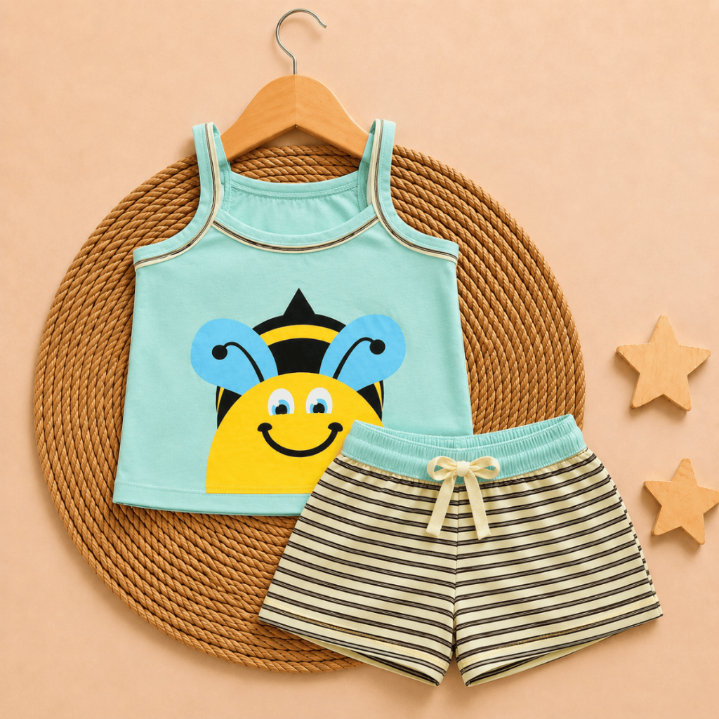 Pijama Bebê Menina 1 Ano Short Doll Infantil Alcinha e Short Verão Estampado