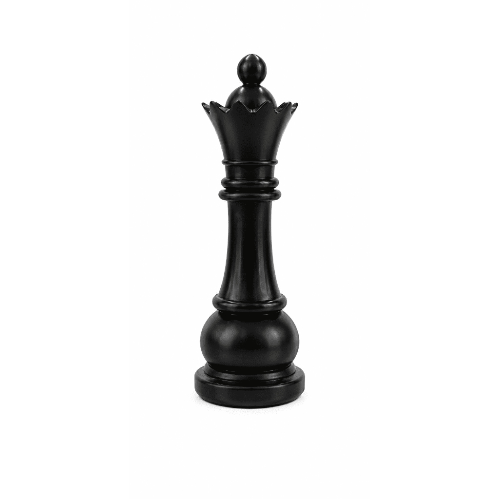 Estatueta Rei Rainha Xadrez Decorativa Escultura Decoração Sala Escritório Luxo — imagem 2 de 2