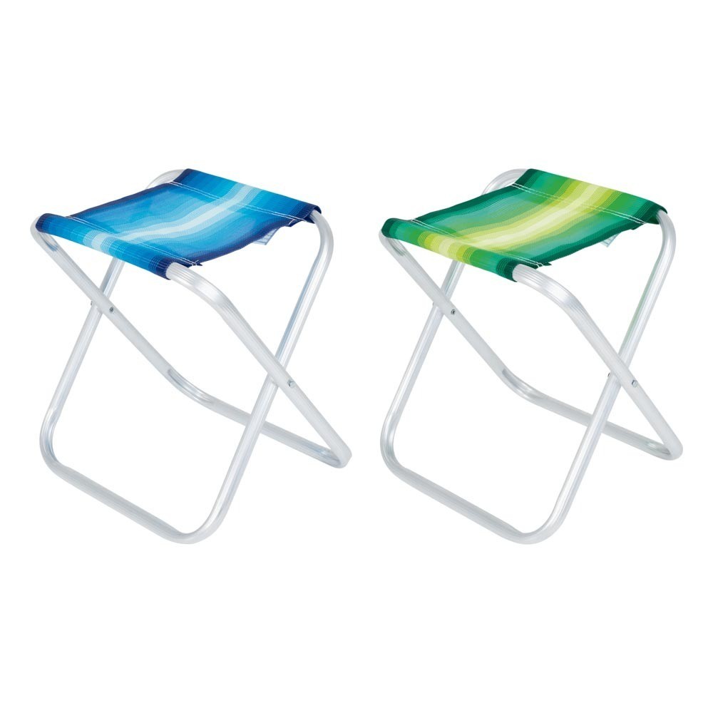 Banqueta Dobrável Alumínio Aço 100kg Pesca Camping Jardim Praia Resistente Cores