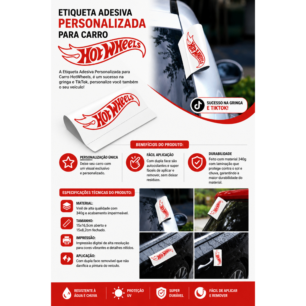 Rótulos de Lavagem Etiqueta Adesiva Tag Carro Hotwheel Tag Personalizado Lona Car Wash Autocolante de Lavagem TikT0k