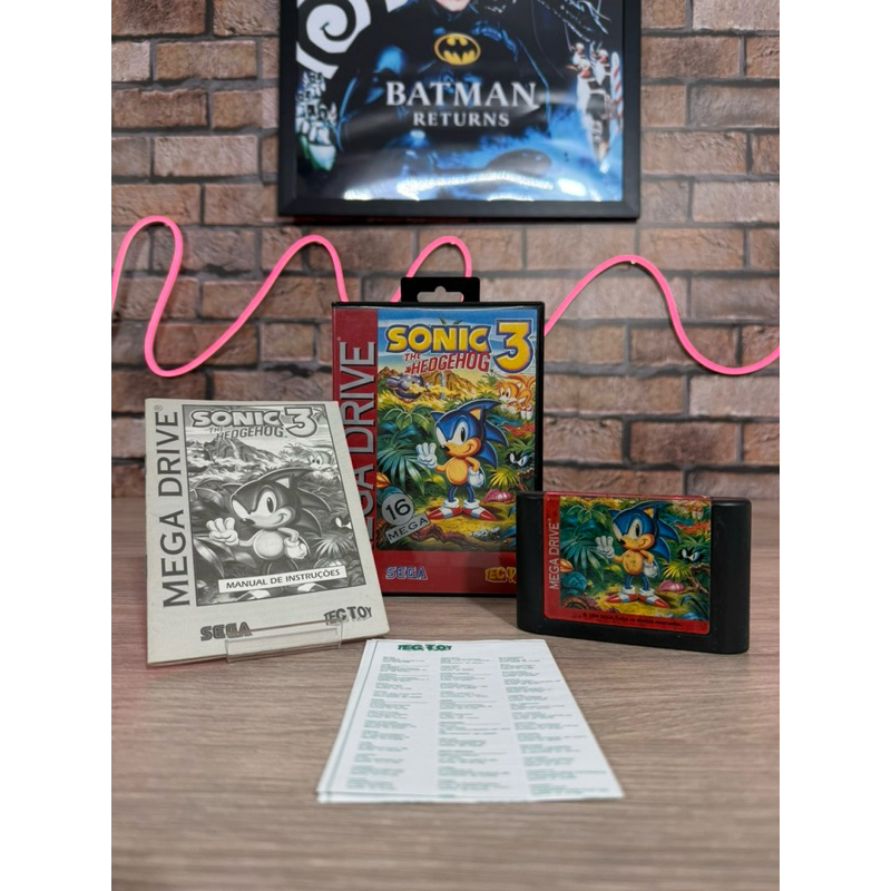 Sonic 3 Tectoy Original Mega Drive