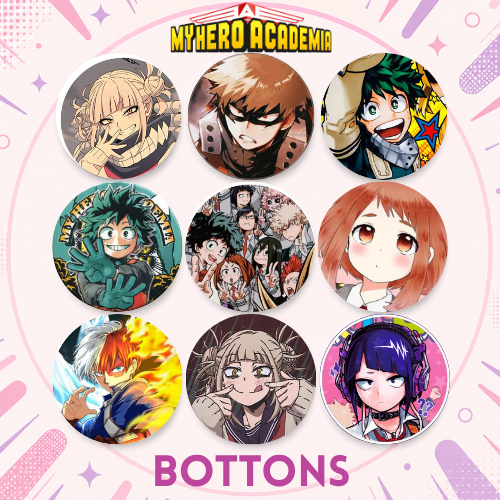 Botton Geek My Hero Academia | Botton Otaku 5,8cm Alta Qualidade Broche