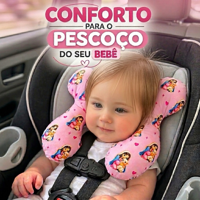 Almofada de Pescoço Bebê com Apoio de Cabeça para Cadeirinha bebe conforto
