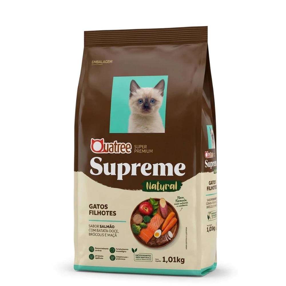 Ração Gatos Filhotes Quatree Supreme Salmão 1kg Super Premium