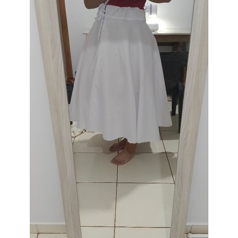 saia ração branca umbanda e candomblé