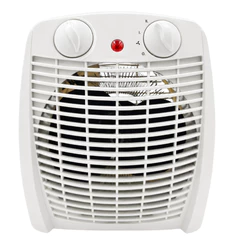 Aquecedor Elétrico Portátil Kian AQ-100 2 em 1 1800W 220V Aquece e Ventila Branco