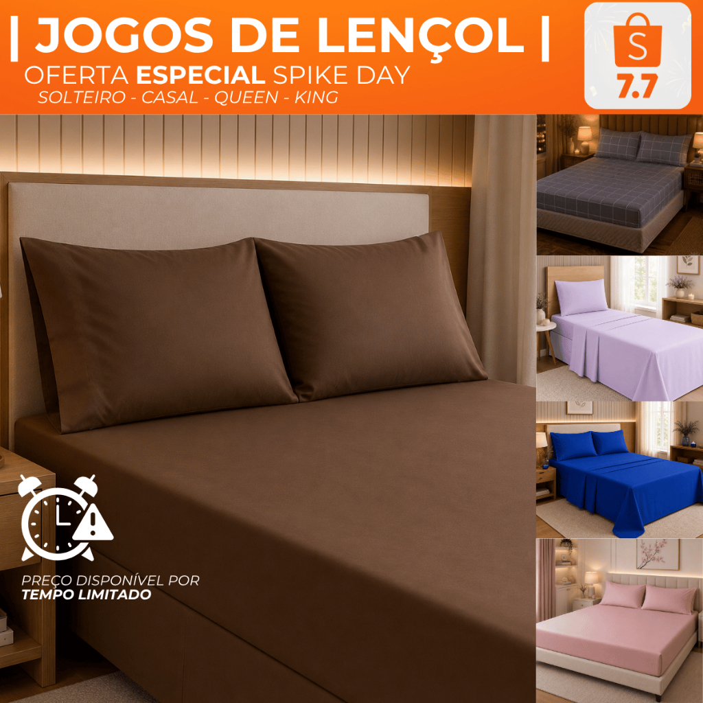 KIT JOGO DE LENÇOL MACIO FRONHA ENVELOPE SOLTEIRO CASAL QUEEN KING - OFERTA