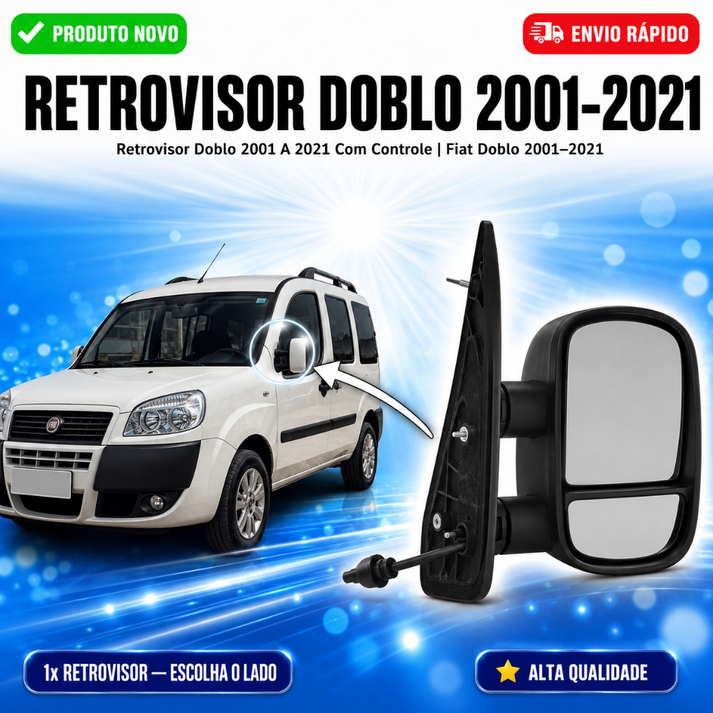 Retrovisor Doblò 2001 2002 2003 2004 2005 2006 2007 2008 2009 2010 2011 2012 201