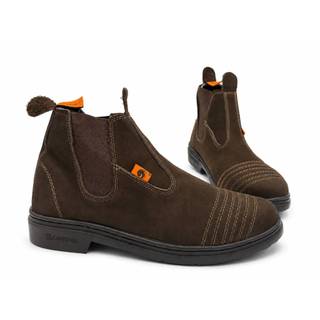Botina Vaquejada Masculina Couro Legítimo Nobuck Bota Country Costurada Confortável