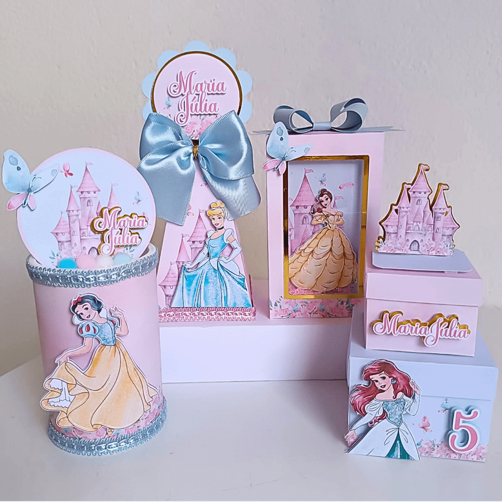 Personalizados de luxo — Princesas da Disney | Lembrancinha Personalizada Princesas Aquarela