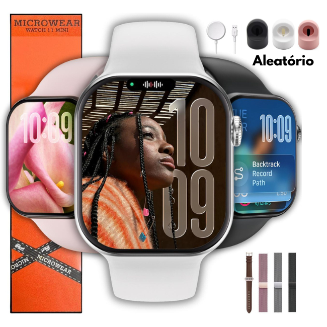 Relógio Smartwatch W11 mini 42mm Responde Whatsapp Microwear Serie 11 + Brindes Lançamento 2025