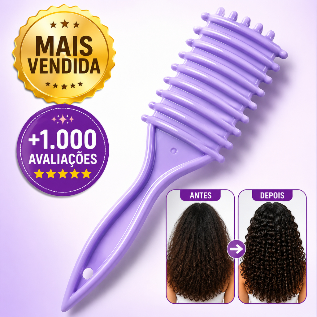 Escova Profissional Bounce Curl para Cabelos Cacheados – Define, Modela e Reduz Frizz | Envio Rápido