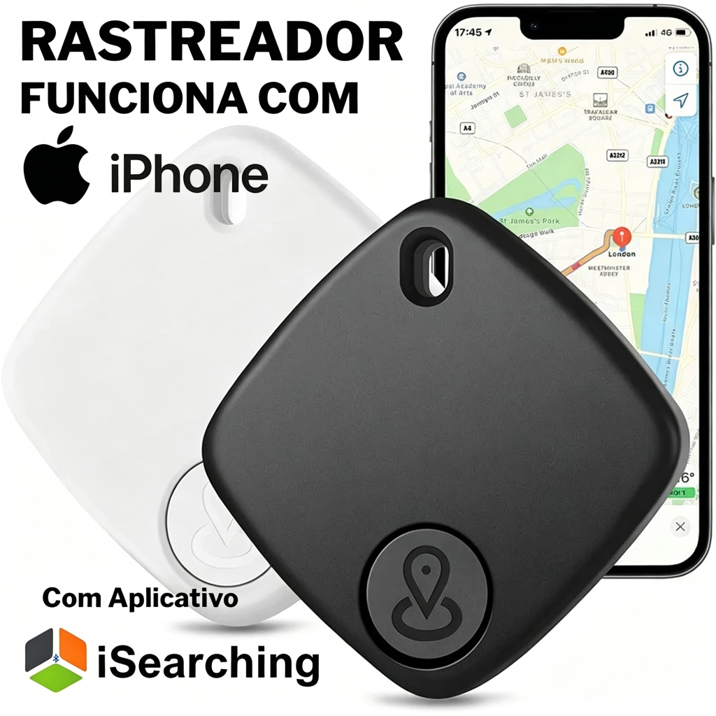 Smart Air Tag Rastreador Bluetooth para iPhone | Localizador App iOS Objetos Perdidos/Pet