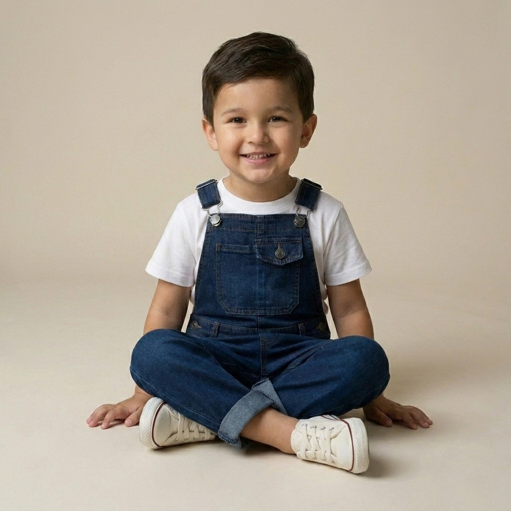 Macacão Jeans Menino | Jardineira Infantil Masculina | 02 ao 10 Anos - Conforto e Estilo