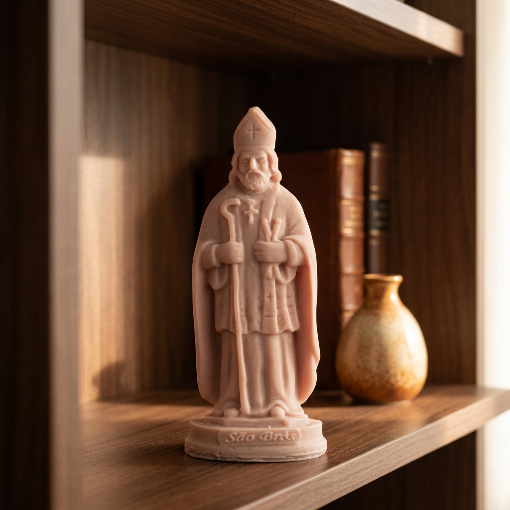 Imagem São Pedro Rosa 14,5 cm em Resina Católica Para Altar Oratório Capela Decoração Religiosa e Presente