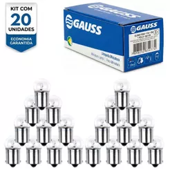 Kit 20 Lâmpada Original 1 Polo 12v 5w GL0067 Gauss Teto Ré Placa