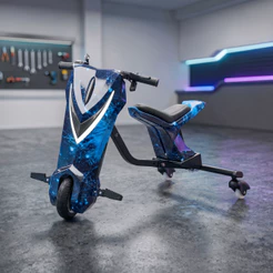 Triciclo elétrico de drift de 8 polegadas crianças e adultos com Bluetooth potência máxima de 400 W