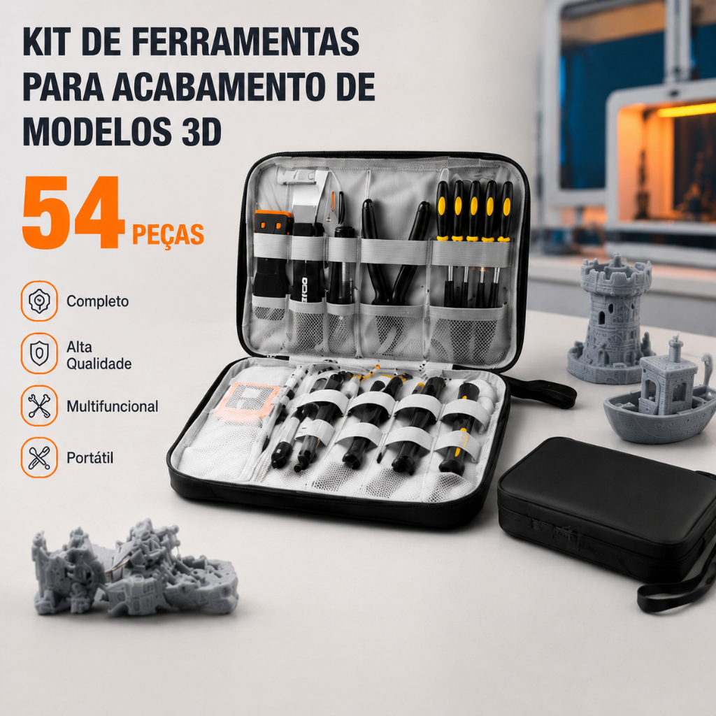 54Pcs Kit De Ferramentas Para Impressora 3D Multiuso Conjunto De Acessórios Ferramenta De Remoção E Limpeza Duráveis