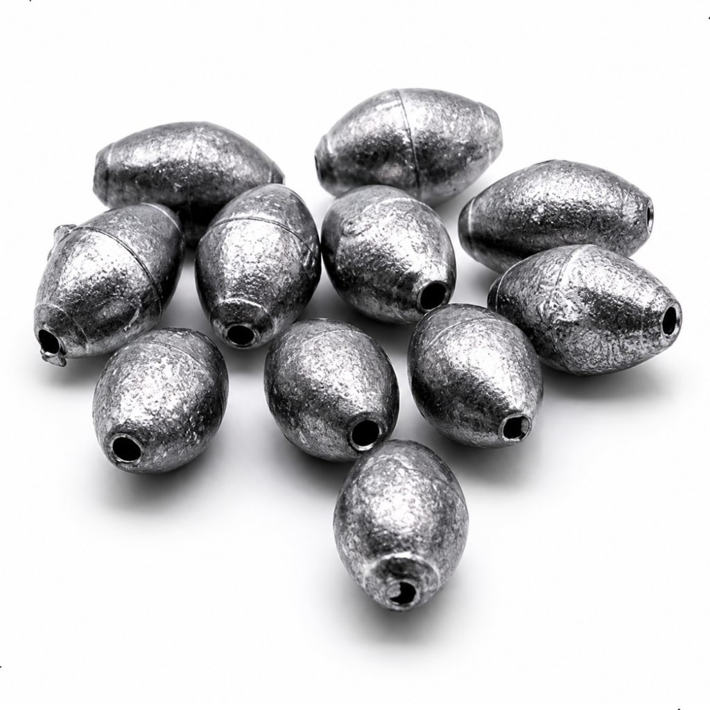 Chumbada Para Pesca Oliva 15 Gramas Pacote com 1kg