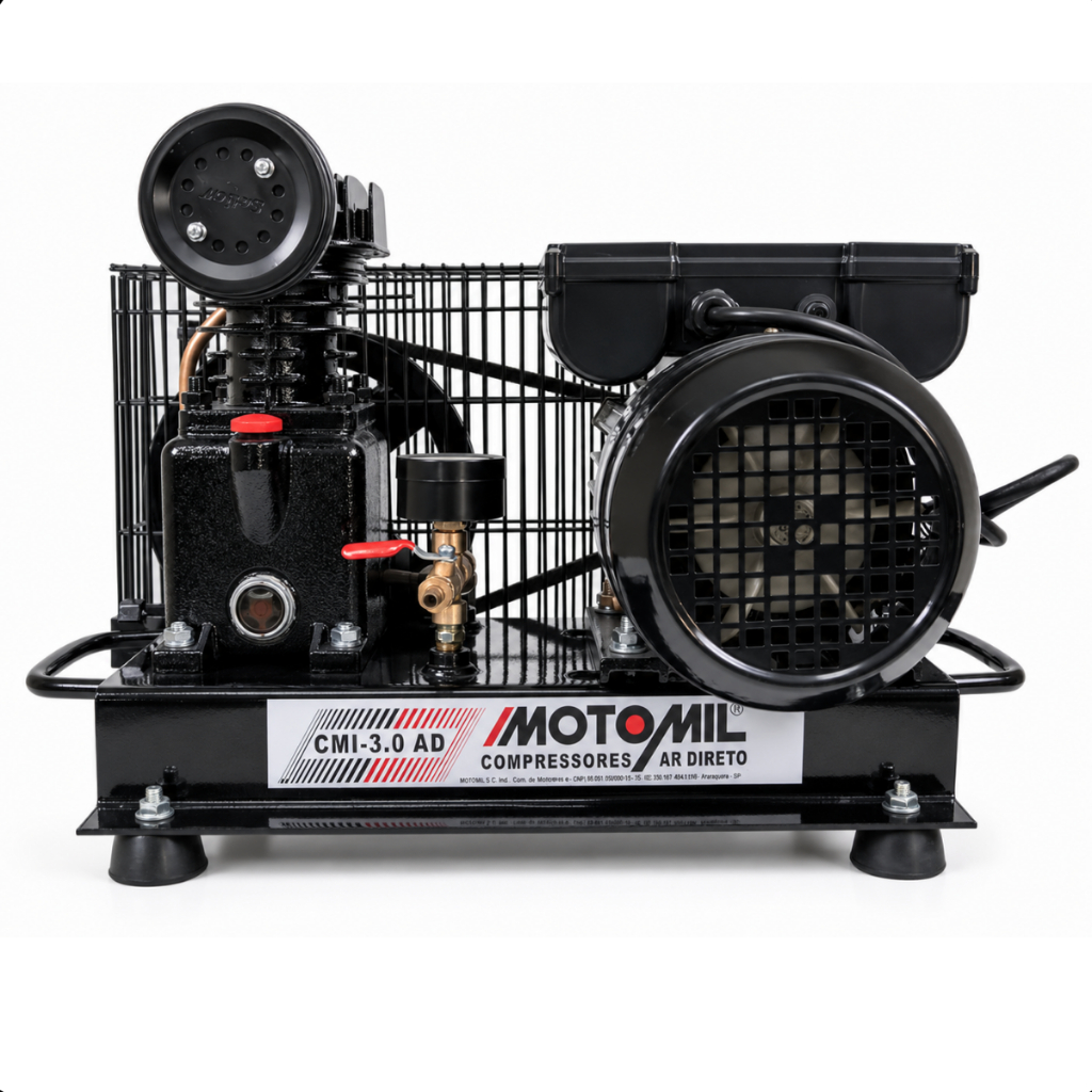 Compressor de Ar Direto Motomil 1 CV Bivolt para Ferramentas Pneumaticas e Uso Geral