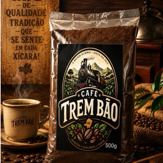 Café trem bão torrado e moído 500gr sabor intenso encorpado